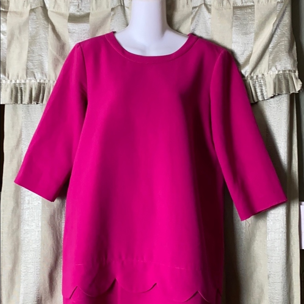 Kate Spade Hot Pink Scalloped Dress